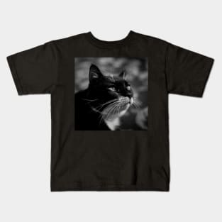 Monochrome Tomcat Kids T-Shirt